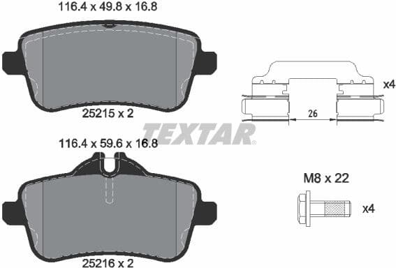 Brake Pad Set, disc brake Q+ 2521509
