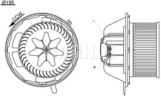 Interior Blower BEHR AB 194 000S