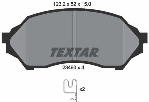 Brake Pad Set, disc brake 2349002