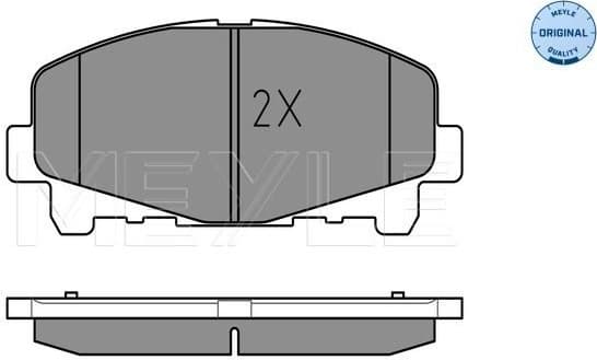 Brake Pad Set, disc brake MEYLE-ORIGINAL: True to OE. 025 247 6616 - image 2
