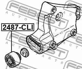 Tensioner Pulley, V-ribbed belt 2487-CLI - image 2