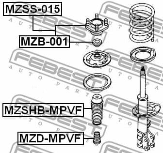 Rolling Bearing, suspension strut support mount MZB-001 - image 2