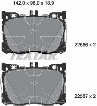 Brake Pad Set, disc brake 2258601