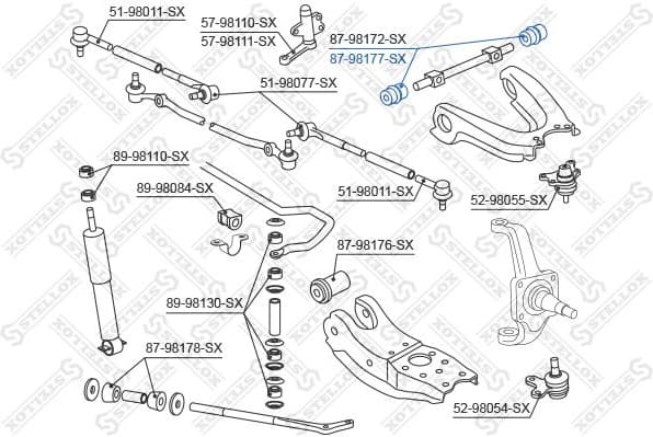 Mounting, control/trailing arm 87-98177-SX - image 2
