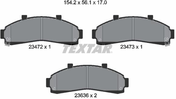 Brake Pad Set, disc brake 2347201
