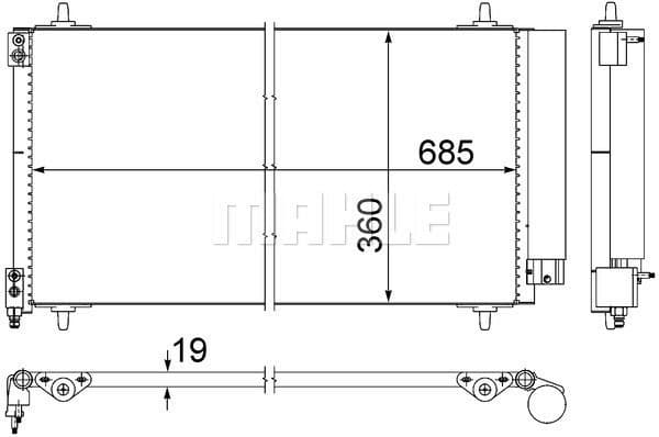 Condenser, air conditioning BEHR AC 592 000S