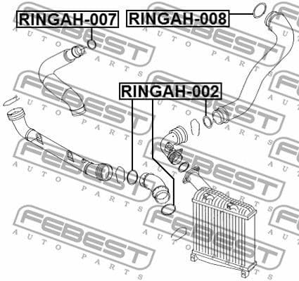 Seal Ring, charge air hose RINGAH-007 - image 2