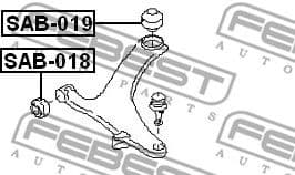 Mounting, control/trailing arm SAB-019 - image 2