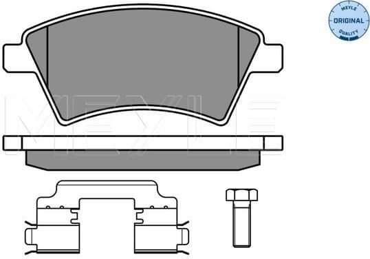 Brake Pad Set, disc brake MEYLE-ORIGINAL: True to OE. 025 243 9116/W
