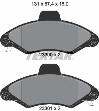 Brake Pad Set, disc brake 2330002