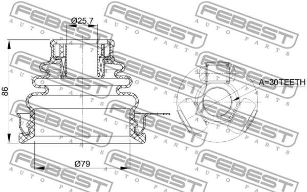 Joint Kit, drive shaft 2411-LOGLH - image 2