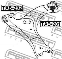 Mounting, control/trailing arm TAB-202 - image 2