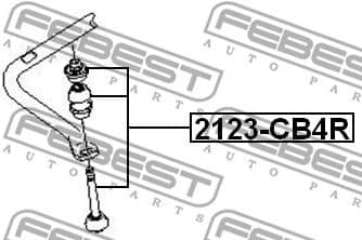 Link/Coupling Rod, stabiliser bar 2123-CB4R - image 2