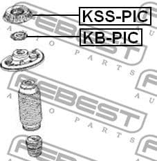 Rolling Bearing, suspension strut support mount KB-PIC - image 2