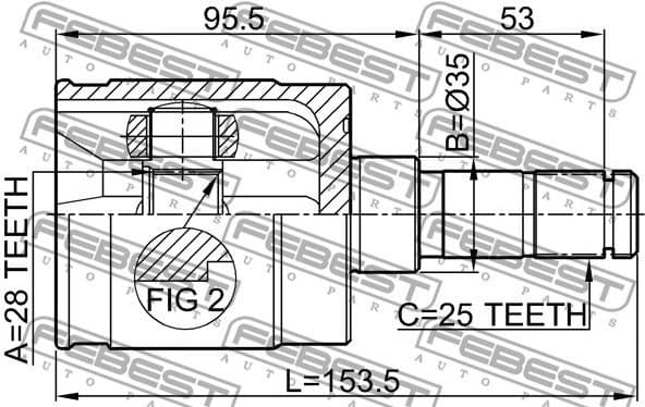 Joint Kit, drive shaft 0311-GDLH - image 2