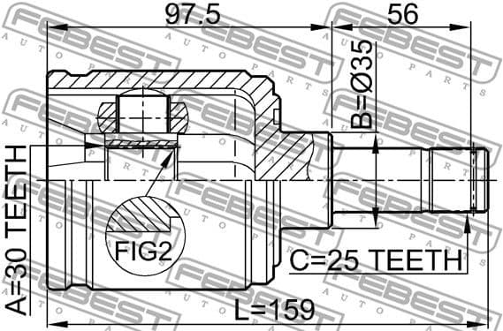 Joint Kit, drive shaft 0311-EJLH - image 2