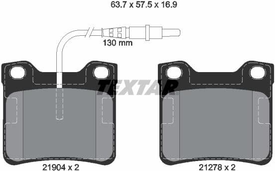 Brake Pad Set, disc brake Q+ 2190403