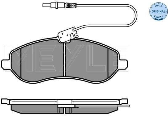Brake Pad Set, disc brake MEYLE-ORIGINAL: True to OE. 025 245 9518/W