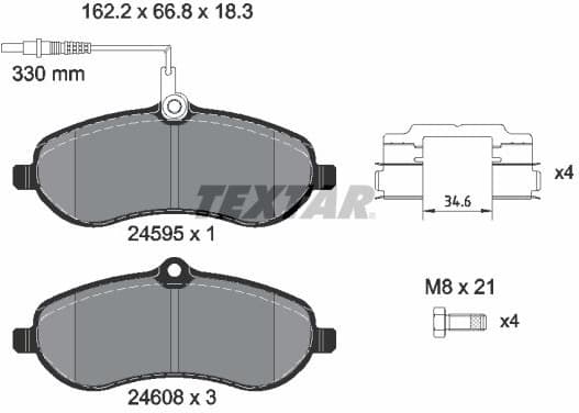 Brake Pad Set, disc brake Q+ 2459501