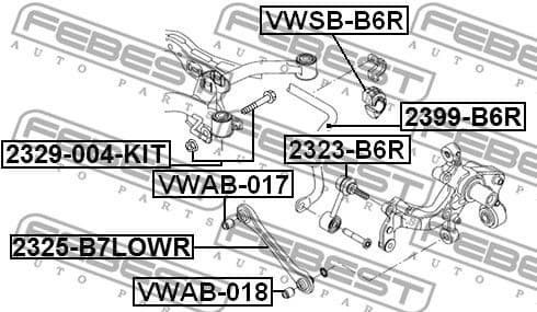 Mounting, stabiliser bar VWSB-B6R - image 2
