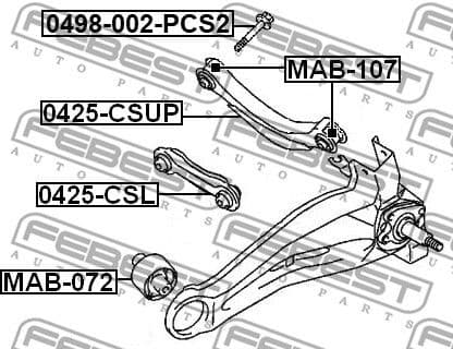 Control/Trailing Arm, wheel suspension 0425-CSL - image 2
