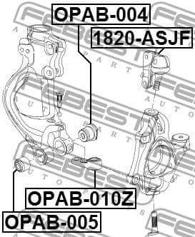 Mounting, control/trailing arm OPAB-004 - image 2