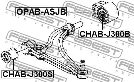 Mounting, control/trailing arm OPAB-ASJB - image 2