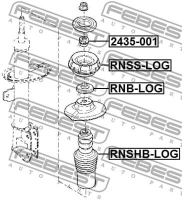 Rolling Bearing, suspension strut support mount RNB-LOG - image 2