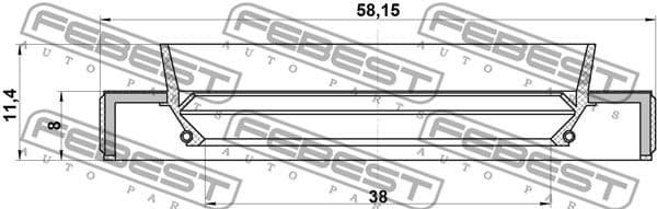 Shaft Seal, drive shaft 95HBY-40580811R - image 2