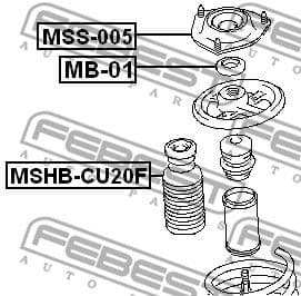 Rolling Bearing, suspension strut support mount MB-01 - image 2