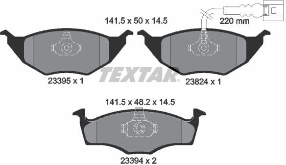 Brake Pad Set, disc brake 2339502