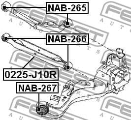 Mounting, control/trailing arm NAB-265 - image 2