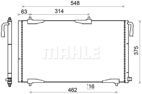 Condenser, air conditioning BEHR AC 501 000S