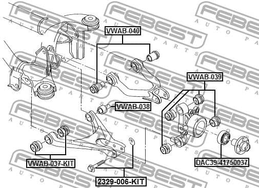 Mounting, control/trailing arm VWAB-038 - image 2