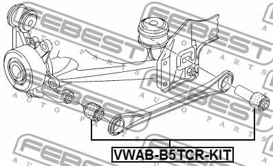 Repair Kit, control arm VWAB-B5TCR-KIT - image 2