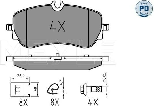 Brake Pad Set, disc brake MEYLE-PD: Advanced performance and design. 025 228 0219/PD