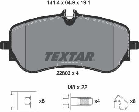 Brake Pad Set, disc brake Q+ 2280201