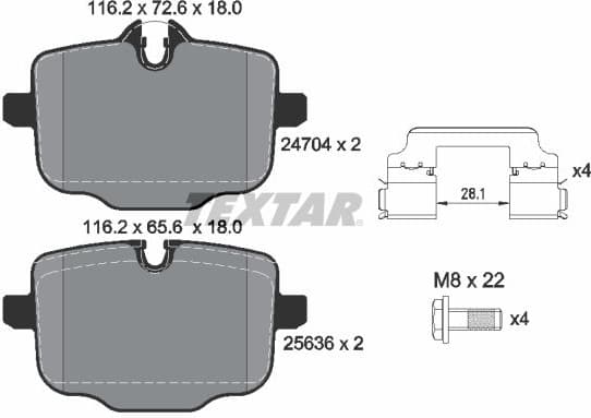 Brake Pad Set, disc brake Q+ 2470401