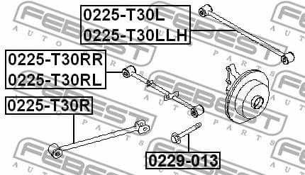 Control/Trailing Arm, wheel suspension 0225-T30R - image 2