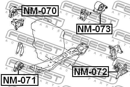 Mounting, engine NM-073 - image 2