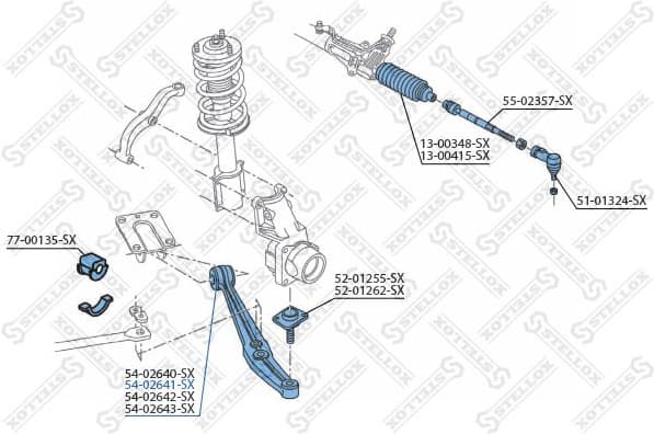 Control/Trailing Arm, wheel suspension 54-02641-SX - image 2