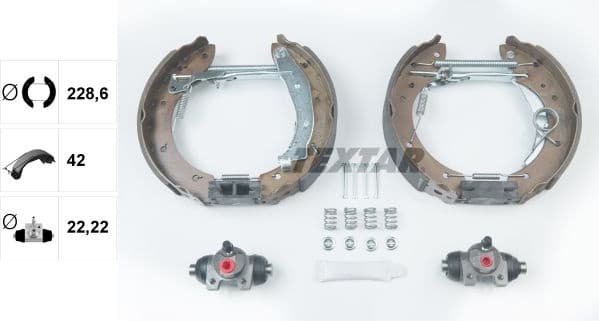 Brake Shoe Set Shoe Kit Pro 84052900