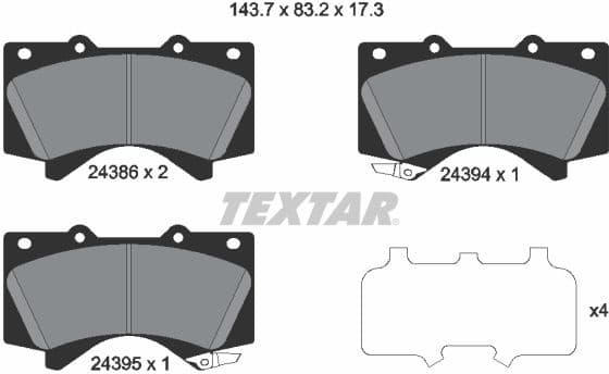 Brake Pad Set, disc brake 2438601