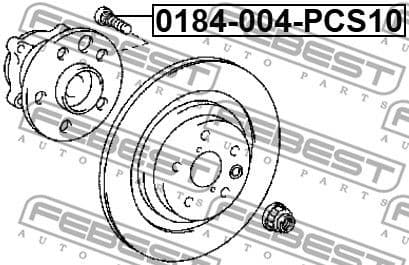 Wheel Stud 0184-004-PCS10 - image 2