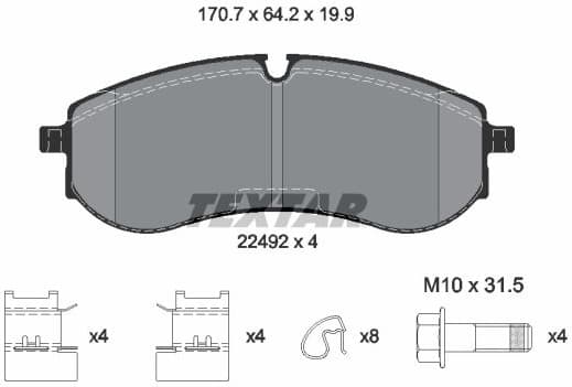 Brake Pad Set, disc brake Q+ 2249201