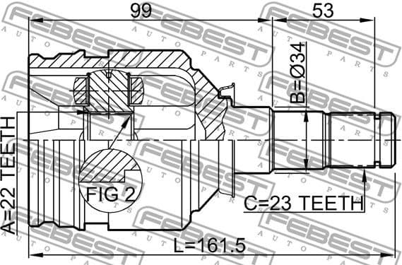 Joint Kit, drive shaft 0111-2NZFE - image 2