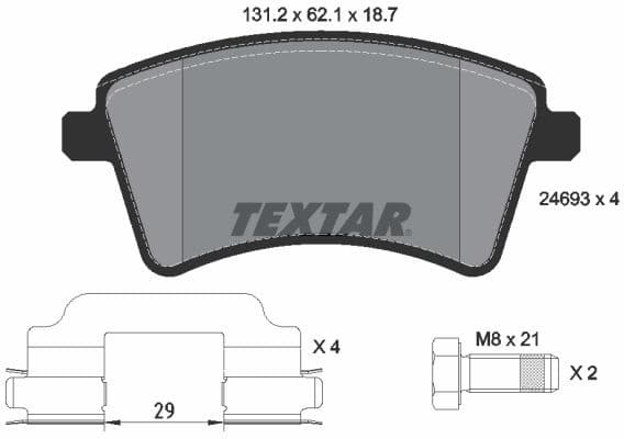 Brake Pad Set, disc brake Q+ 2469301