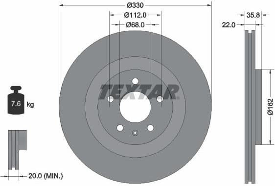 Brake Disc PRO+ 92238305