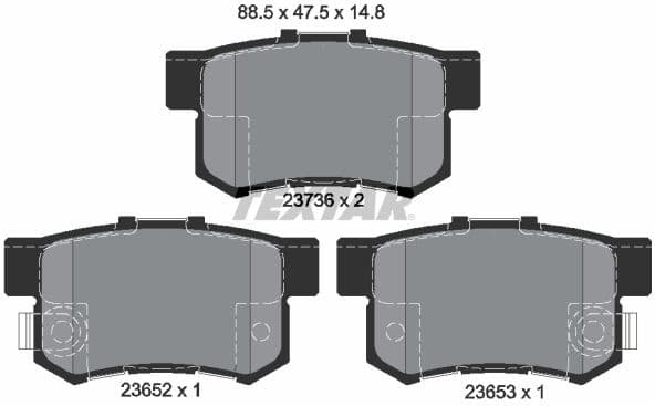 Brake Pad Set, disc brake Q+ 2365201