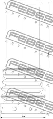 Dust Cover Kit, shock absorber BZSHB-906F-KIT - image 2